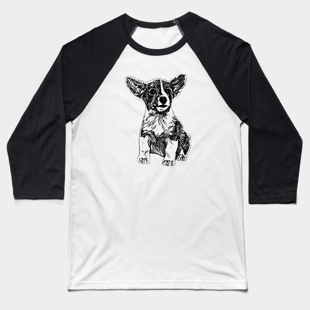 Jack Russel Baseball T-Shirt by Nimmersatt